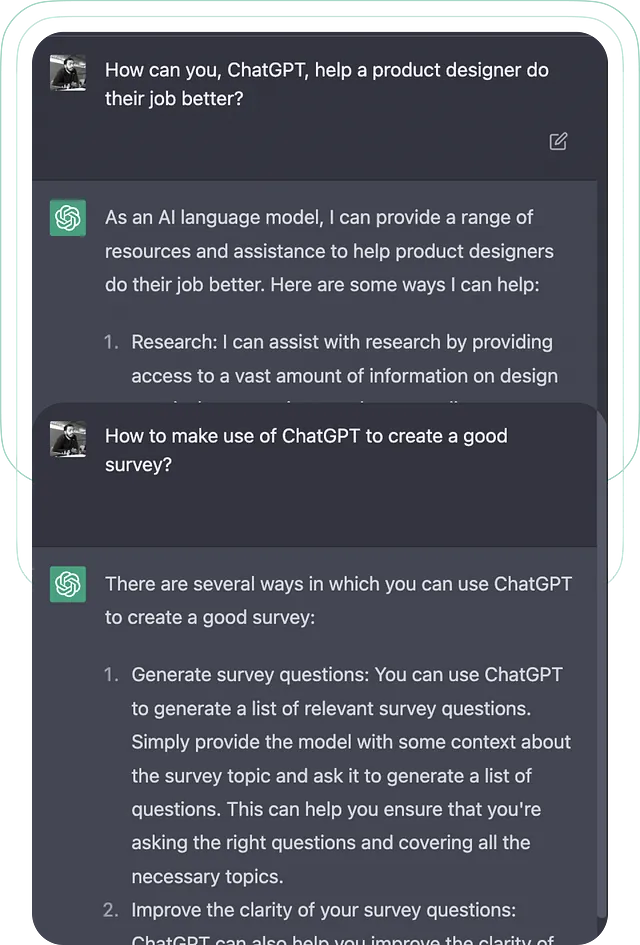 ChatGPT’s window with the above mentioned prompts and ChatGPT’s answer to that prompts.